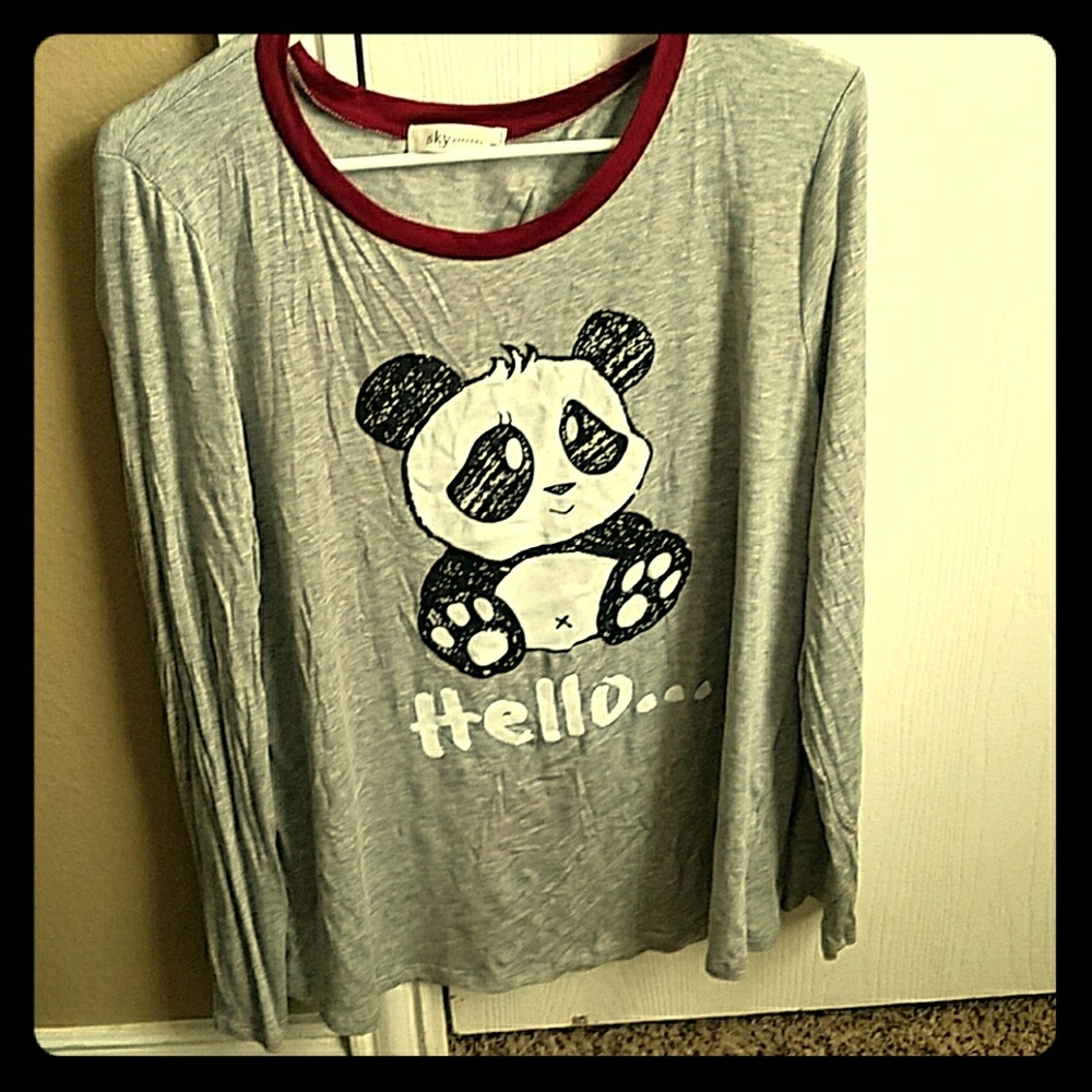 Cute Panda Long Sleeve Shirt